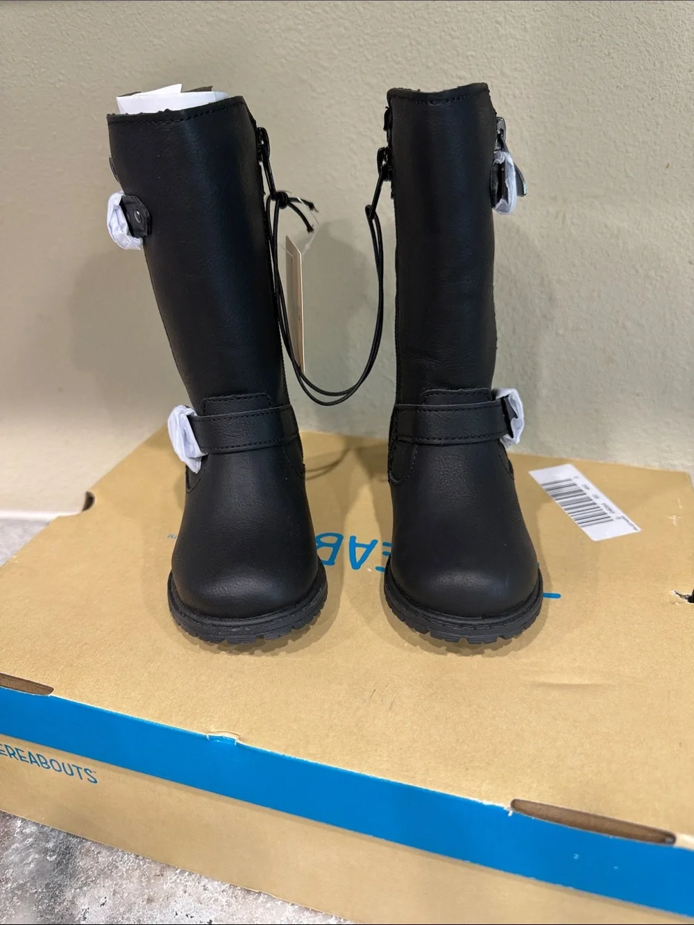 TH LIL HAILEY Black Toddler Quilted Mid-Calf Boots